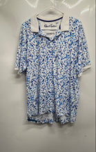 Load image into Gallery viewer, Robert Graham Mens White Blue Short Sleeve Polo Shirt Size Large

