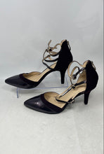 Load image into Gallery viewer, Liz Claiborne Womens Heidi Burgundy Pointed Toe High Strappy Heels Size 9M
