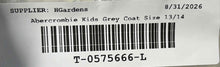 Load image into Gallery viewer, Abercrombie Kids Boys Gray Long Sleeve Full-Zip Puffer Jacket Size 13/14 W/ Tag
