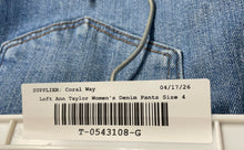 Load image into Gallery viewer, Loft Womens Blue Denim Raw Hem Curvy High Waist Skinny Jeans Pants Size 27/4
