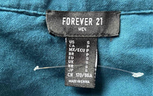 Load image into Gallery viewer, Forever 21 Mens Blue Short Sleeve Collared Button-Up Shirt Size Small
