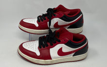 Load image into Gallery viewer, Authentic Nike Mens Air Jordan 1 Low White Red Sneaker Shoes Size 8.5 Worn
