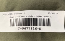 Load image into Gallery viewer, Sean John Mens Green Collared Short Sleeve Button-Up Shirt Size 3XB
