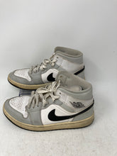 Load image into Gallery viewer, Nike Womens Air Jordan 1 Mid BQ6472-015 Gray White Sneaker Shoes Size 9.5
