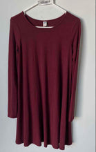 Load image into Gallery viewer, Old Navy Womens Red Round Neck Long Sleeve A-Line Dress Size XS
