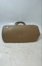 Load image into Gallery viewer, JackyCeline Womens Beige Leather Double Handle Inner Pockets Lined Tote Bag
