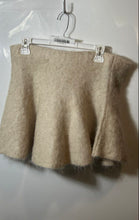 Load image into Gallery viewer, H&amp;M Edition Womens Beige Mohair Blend Short-Length Flare Skirt Size Large
