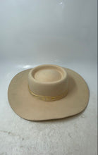 Load image into Gallery viewer, Lack Of Color Womens Sierra Beige Wool Wide Brim Adjustable Boater Hat Size S
