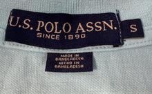 Load image into Gallery viewer, U.S. Polo Assn. Mens Light Turquoise Short Sleeve Button Front Polo Shirt Size S
