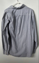 Load image into Gallery viewer, Old Navy Mens Blue White Striped Cotton Long Sleeve Button-Up Shirt Size M
