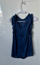 Load image into Gallery viewer, Banana Republic Womens Blue Flutter Sleeve Blouse Top Size Medium
