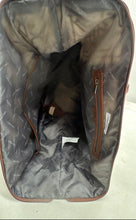 Load image into Gallery viewer, Calvin Klein Womens Beige Brown Monogram Print Top Handle Travel Tote Bag
