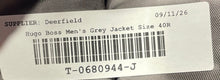 Load image into Gallery viewer, Hugo Boss Reda Mens Gray Super 110 Long Sleeve Two-Button Blazer Size 40R
