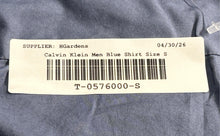 Load image into Gallery viewer, Calvin Klein Mens Blue Long Sleeve Collared Button-Up Shirt Size Small
