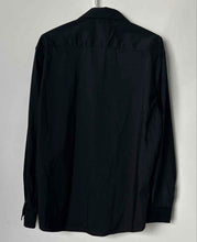 Load image into Gallery viewer, Lucky Brand Mens Black Slim Fit Spread Collar Long Sleeve Dress Shirt Size L
