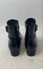 Load image into Gallery viewer, Aquatalia Womens Black Patent Leather Round Toe Side Zip Ankle Boots Size 7
