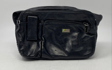 Load image into Gallery viewer, Perlina Womens Black Leather Inner Outer Pocket Shoulder Bag
