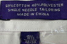 Load image into Gallery viewer, Retro Paris Mens White Long Sleeve Cutaway Collar Dress Shirt Size 18 1/2
