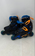 Load image into Gallery viewer, Roller Derby Kids Tracer Black Blue Adjustable Strap Inline Skates Size 12-1
