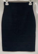 Load image into Gallery viewer, Zara Womens Black Flat Front Side Zipper Bandage Mini Skirt Size S
