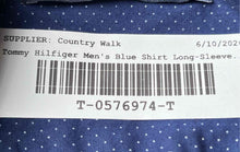 Load image into Gallery viewer, Tommy Hilfiger Mens Blue Polka Dot Long Sleeve Dress Shirt Size M 15.5 32/33
