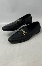 Load image into Gallery viewer, Zara Mens Black Leather Round Toe Low Top Slip-On Loafer Shoes Size 39
