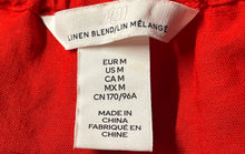 Load image into Gallery viewer, H&amp;M Womens Red Short Puff Sleeve Square Neck Pleated Front A-Line Dress Size M
