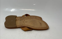 Load image into Gallery viewer, Caruso Womens Brown Leather Open Toe Slip-On Flat Thong Sandals Size EUR 41
