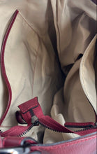 Load image into Gallery viewer, Maddalena Scanu Womens Red Faux Leather Braided Handle Shoulder Handbag
