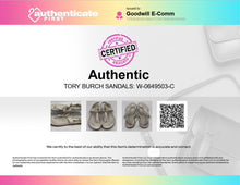 Load image into Gallery viewer, Authentic Tory Burch Womens Bryce White Slingback Sandals Size 8.5M Damaged

