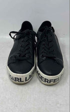 Load image into Gallery viewer, Karl Lagerfeld Paris Womens Bella Black White Lace-Up Sneakers Shoes Size 8.5 M
