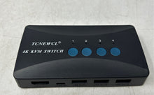 Load image into Gallery viewer, TCNEWCL 4K KVM Black USB HDMI 4-Port Wired Switch Box Untested
