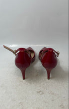 Load image into Gallery viewer, Unisa Womens Red Patent Leather Pointed Toe Ankle Strap D’Orsay Heels Size EU 41
