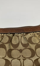 Load image into Gallery viewer, Coach Womens Brown Signature Print Canvas Inner Pocket Charm Wristlet Wallet
