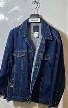 Load image into Gallery viewer, Sean John Mens Blue Denim Long Sleeve Collared Button Front Jacket Size XL
