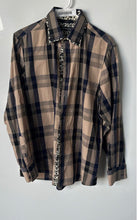 Load image into Gallery viewer, Dolce Guava Milano Mens Multicolor Plaid Leopard Print Button-Up Shirt Size M
