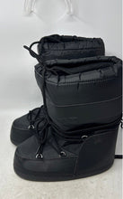 Load image into Gallery viewer, Fashion Nova Womens Black Round Toe Mid Calf Lace-Up Snow Boots Size 9
