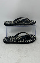 Load image into Gallery viewer, Michael Kors Womens Black White Zebra Print Slip-on Flip-Flop Sandals Size 6
