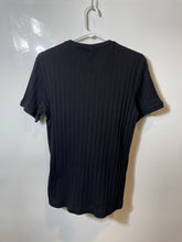 Load image into Gallery viewer, H&amp;M Mens Black Short Sleeve Crew Neck Ribbed Regular Fit Pullover T-Shirt Size S
