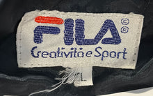 Load image into Gallery viewer, Fila Mens Black Red Long Sleeve Regular Fit Full-Zip Windbreaker Jacket Size L
