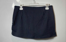 Load image into Gallery viewer, Urban Outfitters Womens Navy Blue Striped Flat Front Side Zip Mini Skirt Size M
