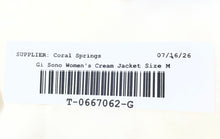 Load image into Gallery viewer, CI Sono By Cavalini Womens Cream Collarless Open Front Faux Fur Vest Jacket Sz L
