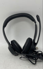 Load image into Gallery viewer, Logitech Black USB Wired Over Ear Headphones With Microphone Not Tested
