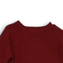 Load image into Gallery viewer, Forever 21 Womens Red Long Sleeve Knitted Cropped Pullover Sweater Size M
