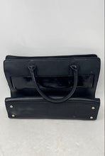 Load image into Gallery viewer, Kate Spade Womens Bow Valley Helena Black Pebbled Leather Patent Satchel Bag
