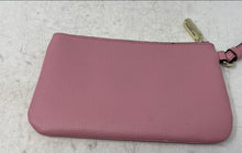 Load image into Gallery viewer, Karl Lagerfeld Womens Pink Leather Zipper Mini Travel Wristlet Wallet
