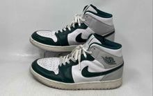 Load image into Gallery viewer, Nike Mens Air Jordan 1 Mid SE Green White Leather Lace-Up Sneaker Shoes Size 9.5
