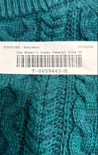 Load image into Gallery viewer, Gap Womens Green Long Raglan Sleeve Round Neck Cable-Knit Pullover Sweater Sz XS
