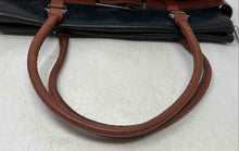 Load image into Gallery viewer, Luz Da Lua Womens Black Inner Pockets Double Handle Shoulder Handbag

