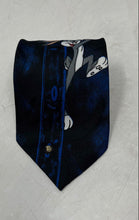 Load image into Gallery viewer, Looney Tunes Mens Blue Black Printed Adjustable Pointed Tie
